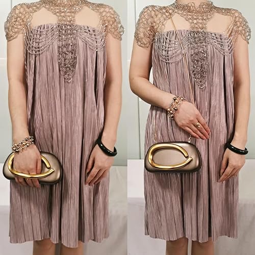 Vista 86 de Bolso cruzado de cadena de moda para mujer, bolso de hombro, bolso de mano acrílico para boda, bolso de noche de concha, clutch formal Un mármol