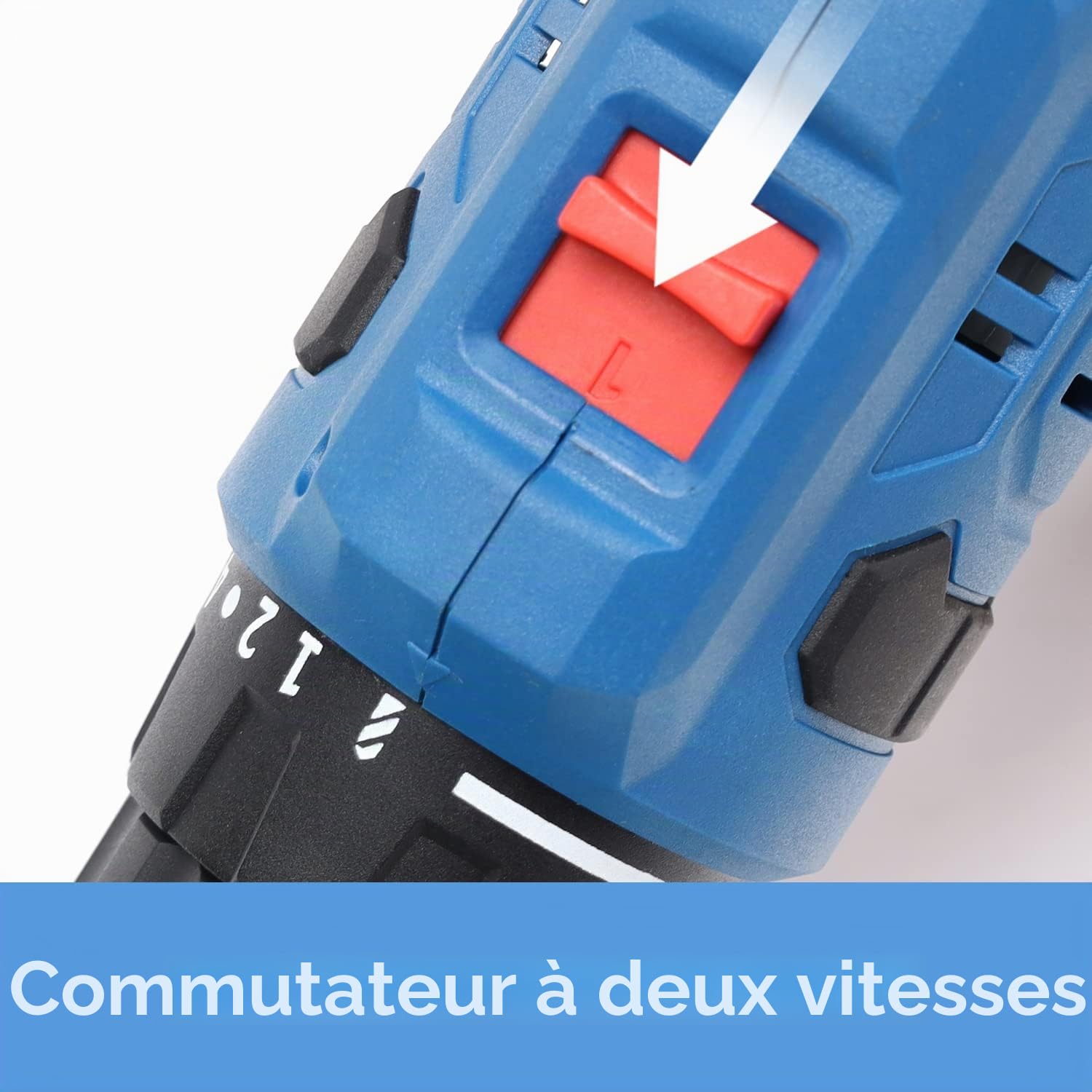 HERZO Perceuse/Visseuse Réglage Double Vitesse 300W 20 + 1 couple avec 4m durée cable à domicile quotidienne travaux de forage