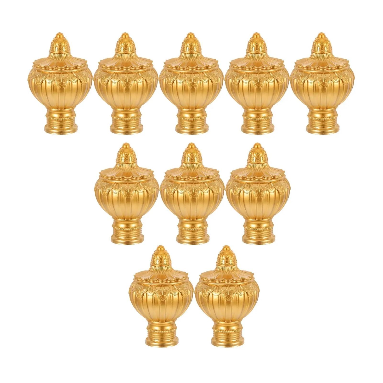BDFJEDS Curtain Pole Finials 10 Pcs Plastic Curtain Rod Decorative Heads Round Finials For 28Mm Diameter Easy Installation Roman Pole End Caps Elegant Shower