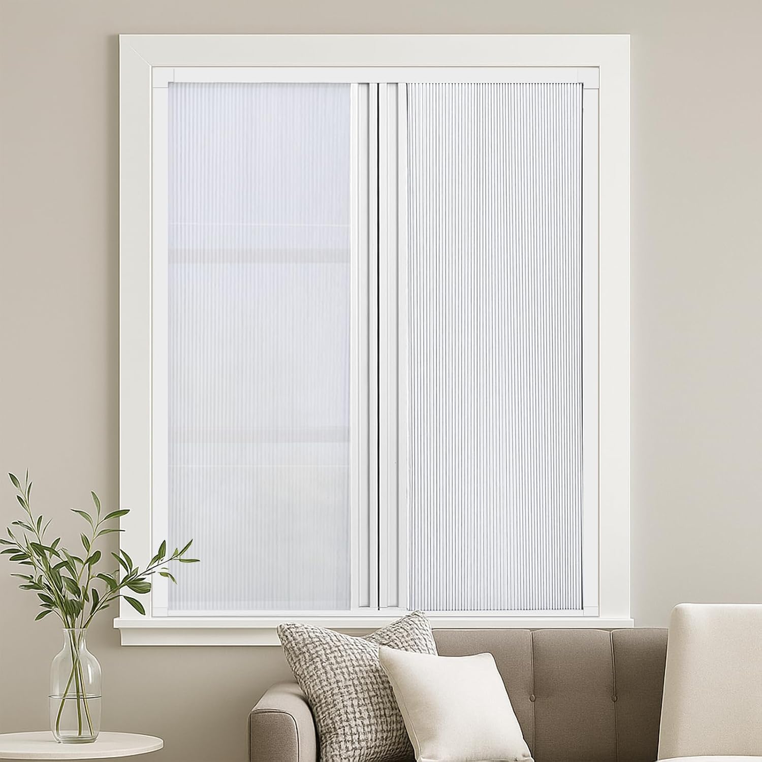 No Drill Custom Cellular Shade, Blackout Cordless Cellular Shades & Blinds Honeycomb Windows Shades for Bedroom, Bathroom, RV, Thermal Insulated, Black