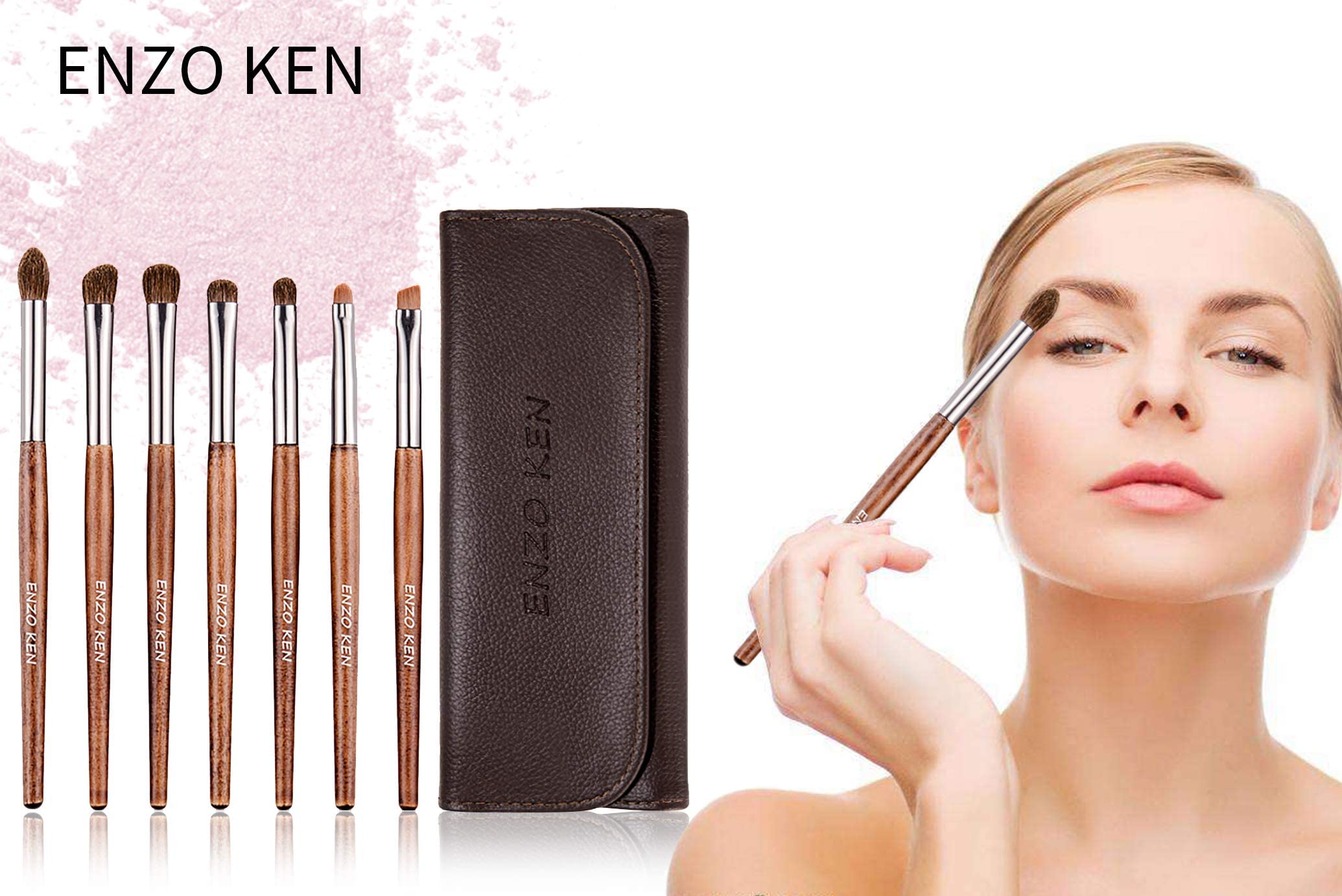 ENZO KEN Professional Cosmetic Makeup Brush Set with Case