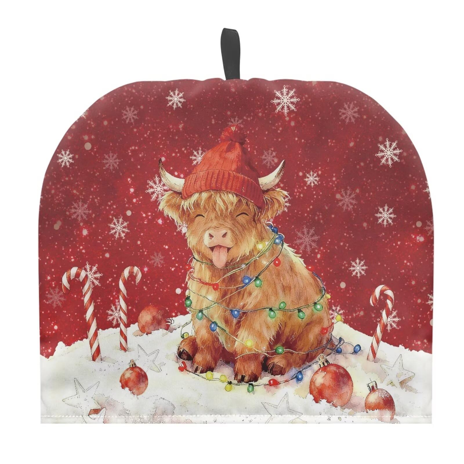 Christmas Highland Cattle Tea Cozy for Teapot Tea Pot Cover