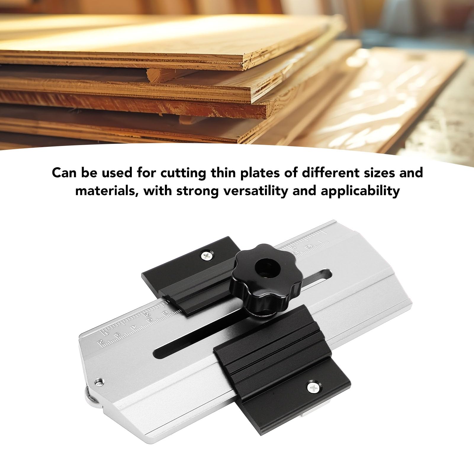 Guida professionale per seghe sottili per da tavolo Strumento preciso per strappi sottili Progetti di lavorazione del legno Carpentieri Accessorio leggero durevole in acci (Argento)