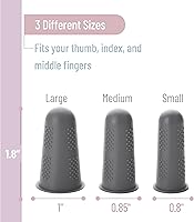 Vista 3 de Mr. Pen - Protectores de dedos para pistola de pegamento caliente, 24 piezas, tonos negros y blancos, protectores de dedos de silicona, puntas