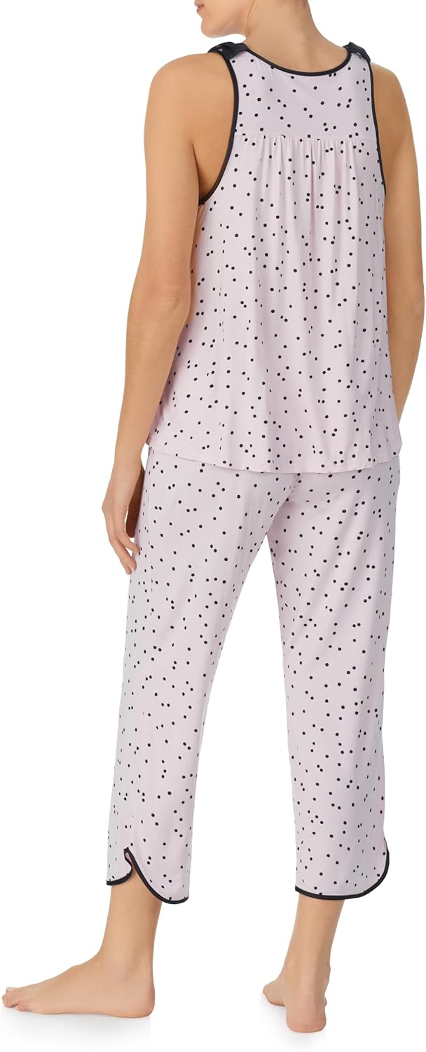 kate spade new york womens Kate Spade New York Womens Cropped Pant Pj Set - Image 2