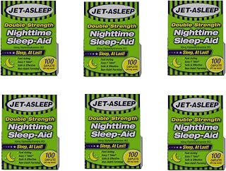 Jet-Asleep Double Strength Nighttime Sleep-Aid 100 Count 6 Pack