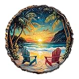 Jigfoxy Wooden Puzzle for Adults, Sunset Beach Wooden Jigsaw Puzzle, Unique Animal-Shaped Wood-Cut Puzzle for Family and Friends, Perfect Valentines Day Gifts (M-11.4 * 11.3in-200pcs)