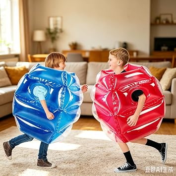 ZHUYNXIR Wearable Inflatable Sumo Balls for Kids, Blow Up Body Bumper Ball, Outdoor Backyard Game Toy, Inflatable Sumo Ball for Children Party Activities, 24 in, Blue+red.
