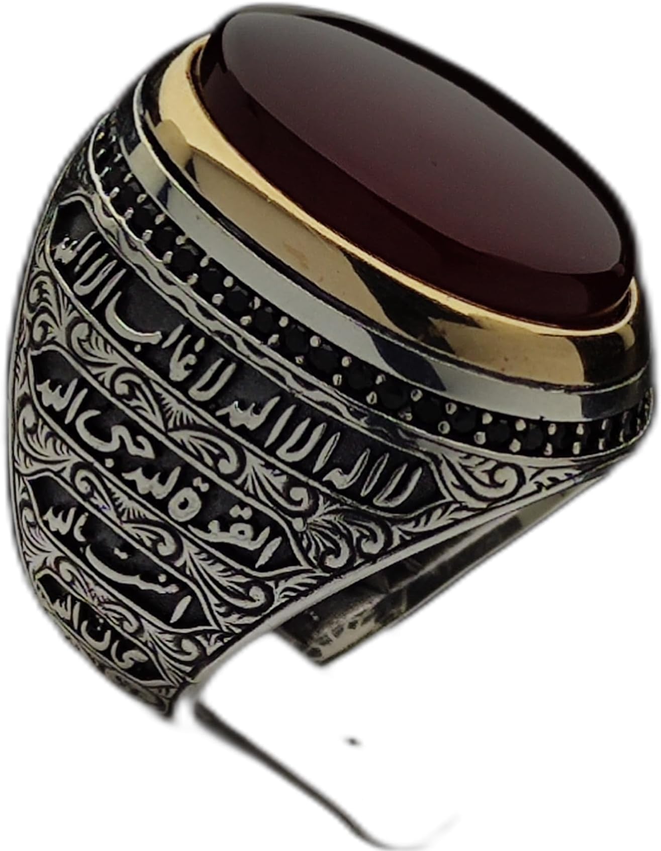 Generic Original Yemeni Aqeeq Agate Stone Men Ring, Best Jewelry Gift, Handmade Men Ring, 925 Sterling Silver Ring, Hand Carved Men's Ring, Gift for him