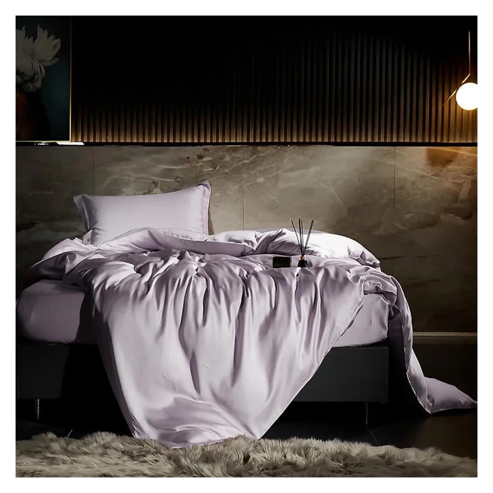 Sbcgfy G Blcak Silk Duvet Cover Set Bed Sheet Pillowcases Softest Coolin Smooth Beddin Set Double Queen Kin Family,Cotton Duvet, Zq-11042,-Queen Size 1.8M Bed 4Pcs