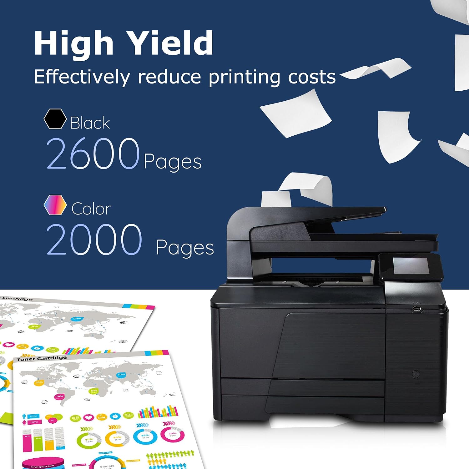 131X Toner Cartridge 4-Pack Replacement for HP 131X CF210X Works with Pro 200 Color MFP M276nw M251nw M251n M276n (Black, Cyan, Yellow, Magenta)