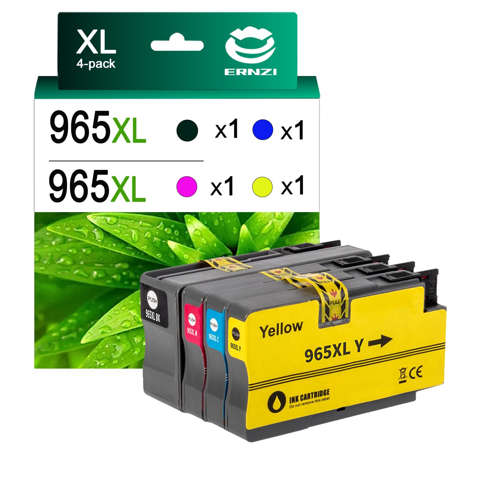 ERNZAT Replacement 965XL Ink Cartridge Compatible for HP 965XL 965 XL Ink Cartridges Work for HP OfficeJet Pro 9010 9012 9013 9014 9015 9016 9018 9019