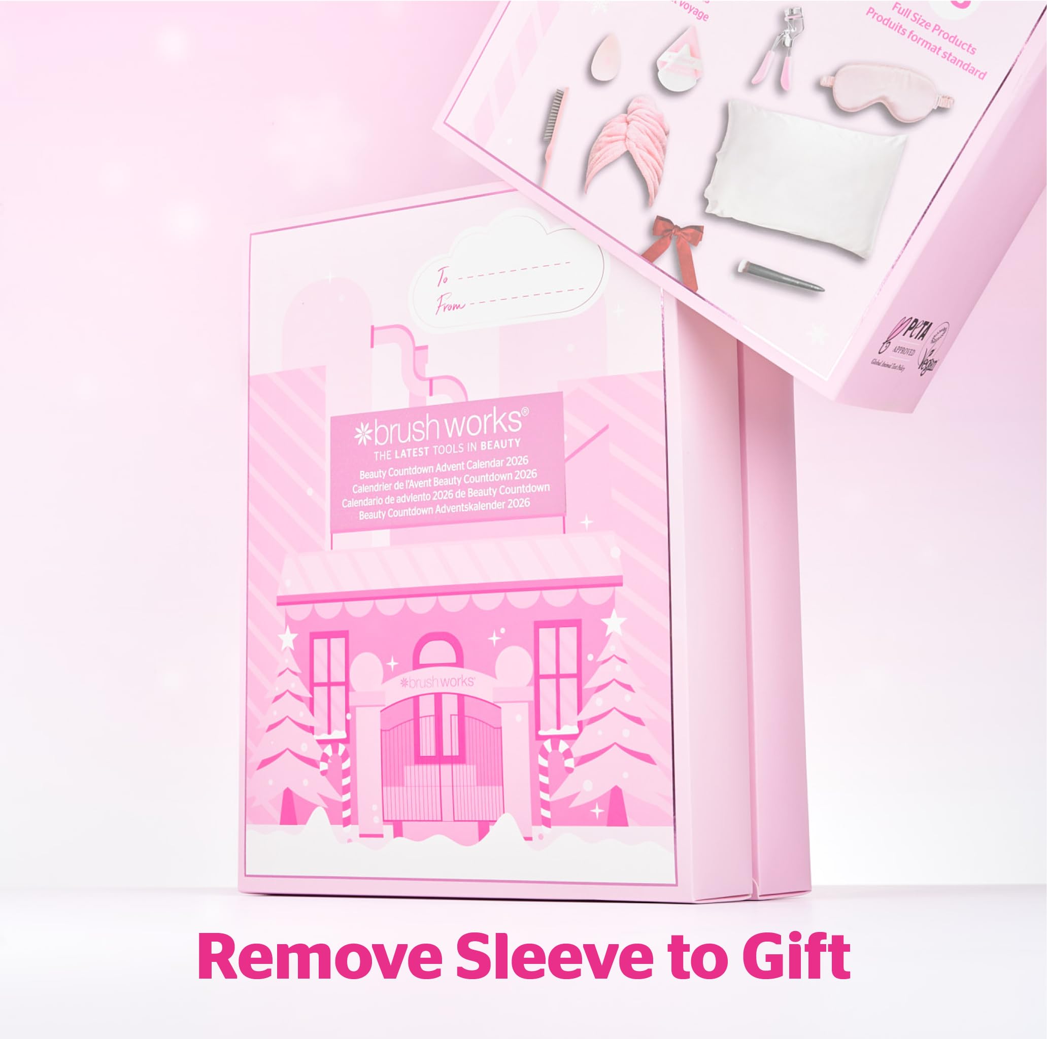 Brushworks Beauty Advent Calendar 2026 – 24 Beauty Gifts Worth Over £112, Makeup Brushes, Makeup Sponges, Hair Accessories & Skincare Tools, Vegan Friendly Christmas Countdown Calendar