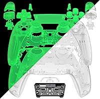 Vista 11 de eXtremeRate Juego completo de carcasa de repuesto con botones y cubierta de panel táctil, placas delanteras y traseras transparentes compatibles