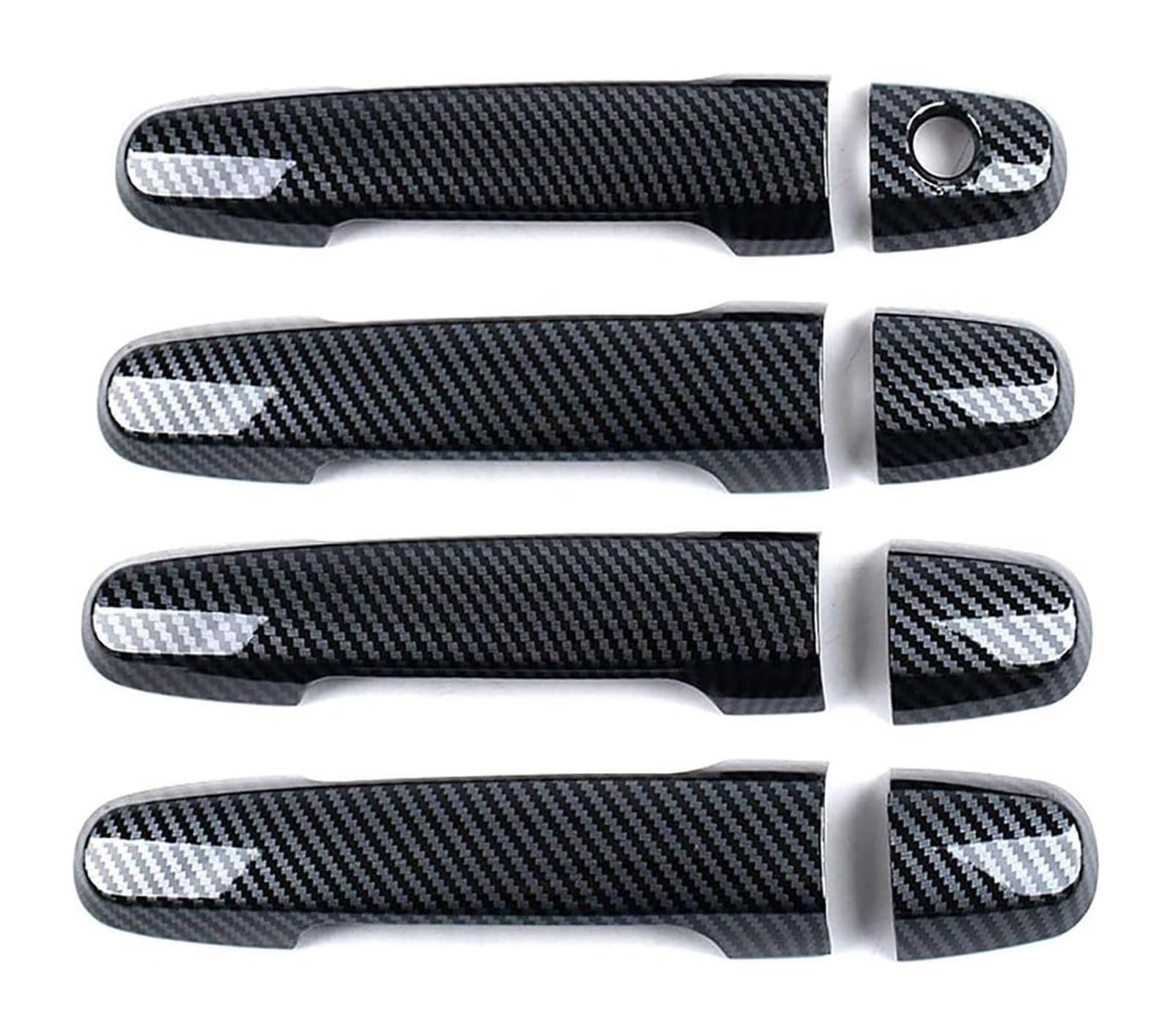 STRJUS Car Door Handle Cover for Pontiac for Vibe 2002-2010 Single Hole Door Handle Bowl Decoration Anti-Scratch Modification Car Trim(Carbon Fiber Pattern)