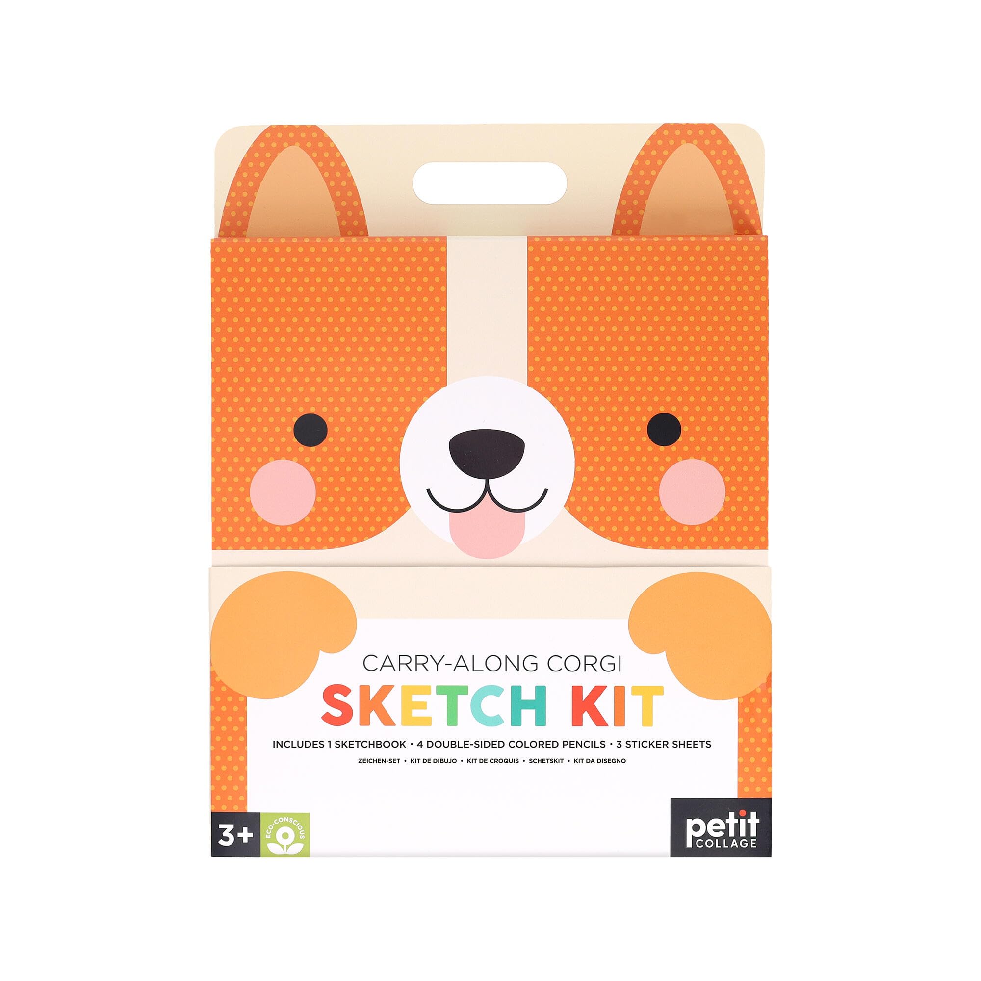 Petit Collage: Carry-Along Corgi Sketch Kit, Multicoloured