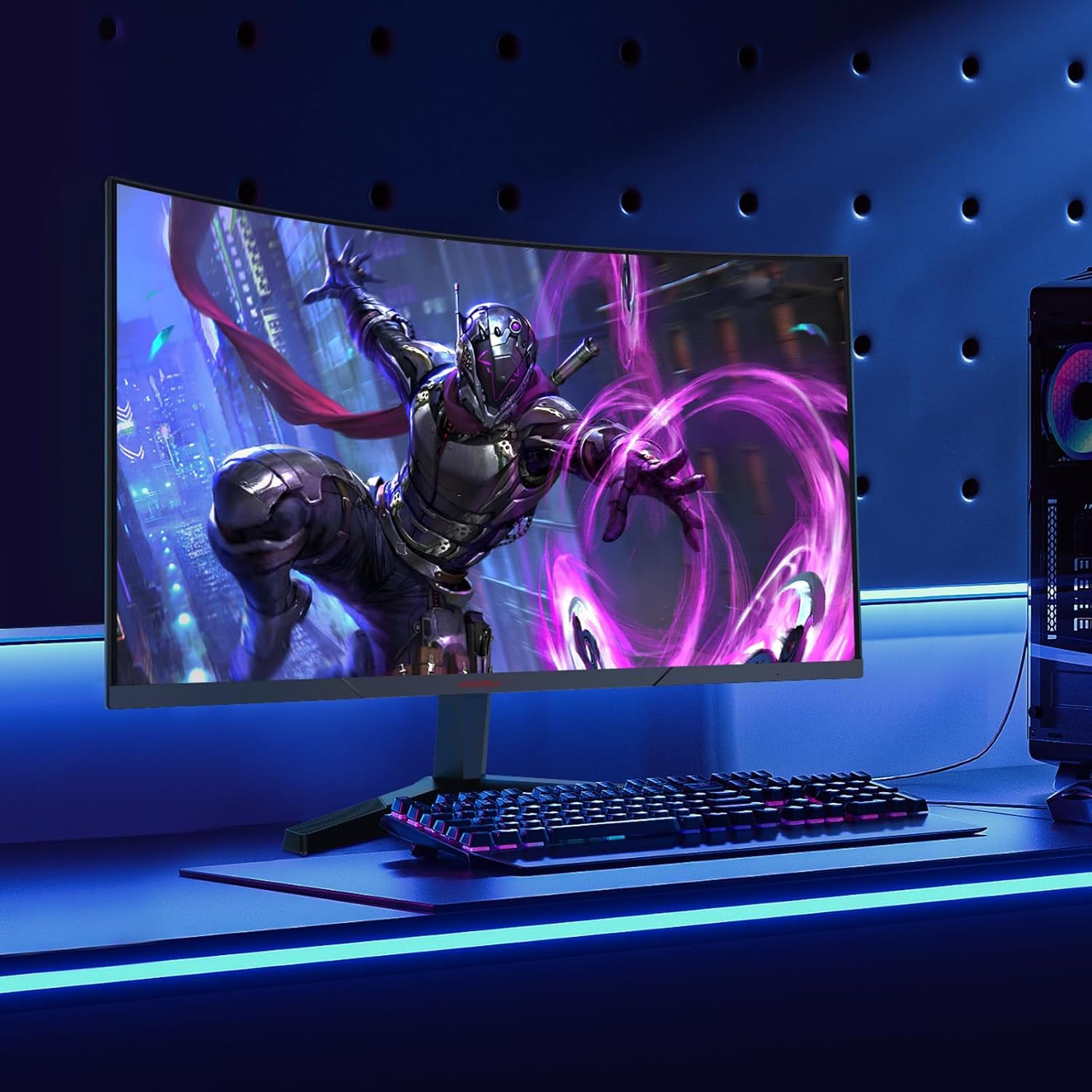 KOORUI Monitor Gaming 23.6 Pollici Curvo 1800R FHD 165Hz DCI-P3 90% HDMI DP