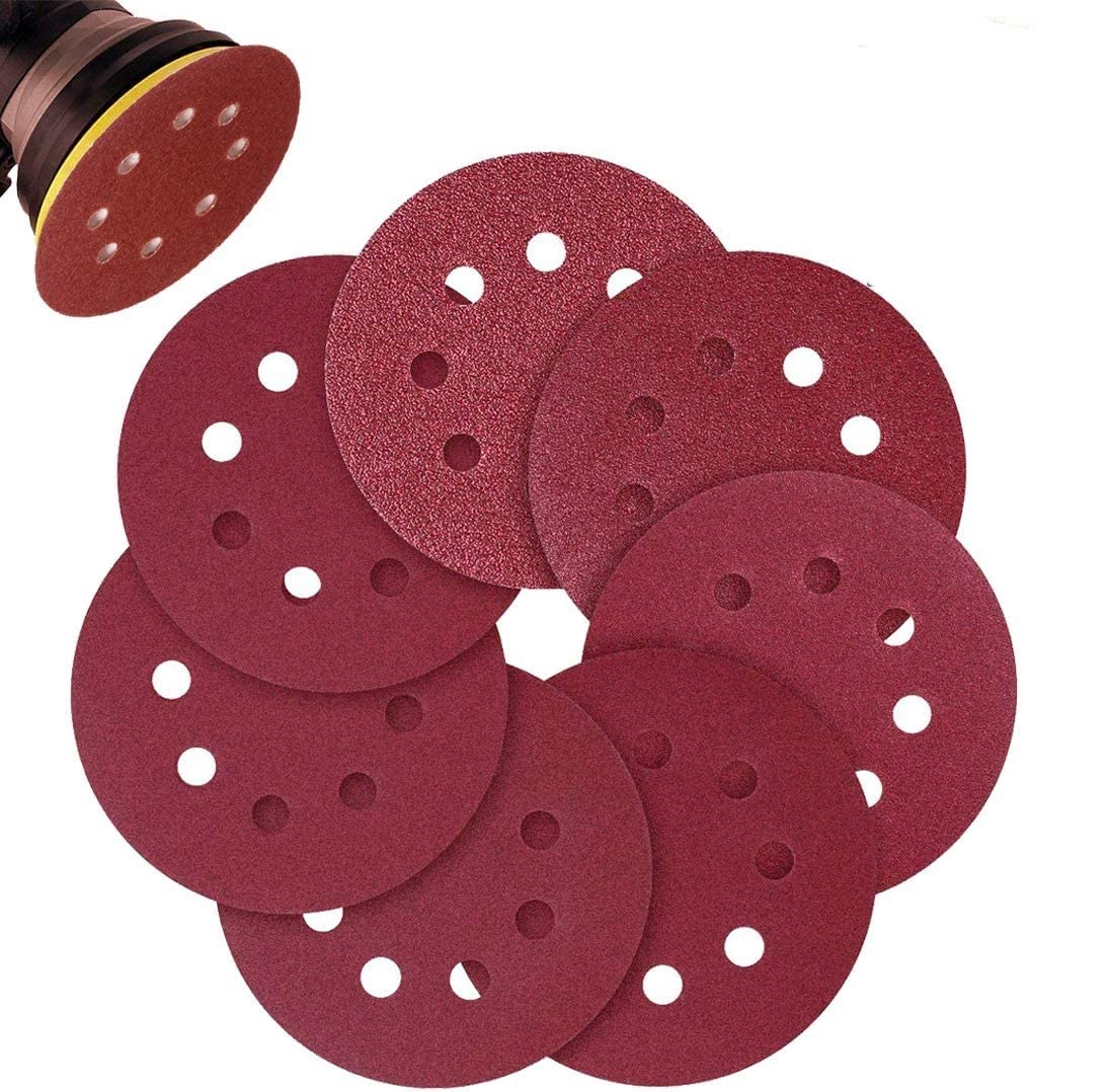 Sandpaper, 110pcs Sand Paper Variety Pack, 5 Inch Hook and Loop Sanding