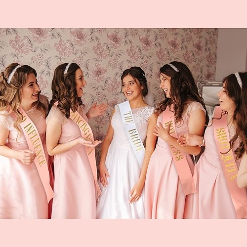 Miniatura 5 de LEIFIDE Paquete de 10 bandas para novia y dama de honor, regalos divertidos de equipo, decoraciones para mujer, novia, dama de honor, suministros de