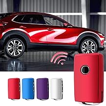 CDEFG Mazda3 CX-30 CX30 CX-5 CX5 CX60 2020-2023 2024 2025 Key Case Car Key Housing Remote Control TPU Silicone High Gloss Protective Case Buttons Radio Buttons Car Accessories (Red)