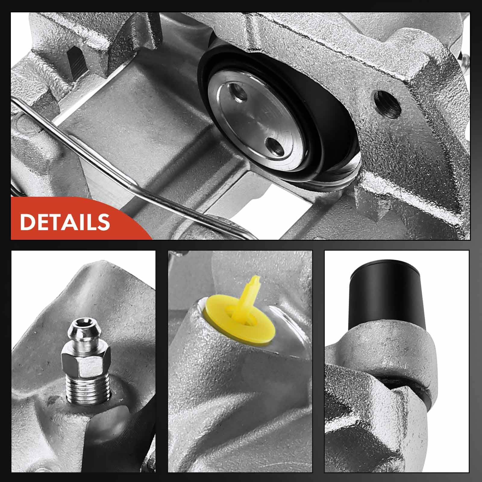 Frankberg Pinza Freno Posteriore Destra allum.i.n.io Con Staffa (Distanza di Fori della Staffa 144mm) Compatibile con C-Max C-Max II Focus C-Max Focus II III Replace# 8M512M088BB