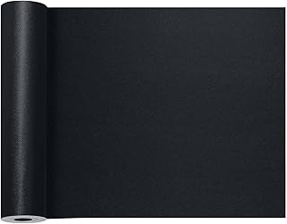 AMERTEER Leather Repair Patch | 16x60 Inch Self-Adhesive Patch for Furniture, Couches, Car Seats, Sofas, Office Chairs - Vinyl Repair Kit (Black)