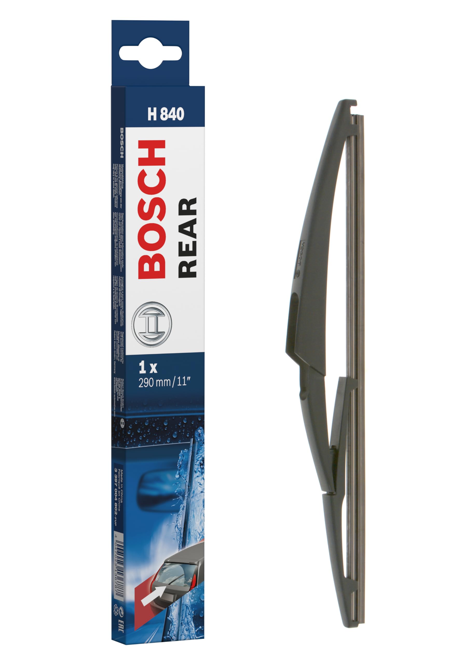Bosch H840 / 3397004802 Rear Original Equipment Replacement Wiper Blade - 13" (Pack of 1)