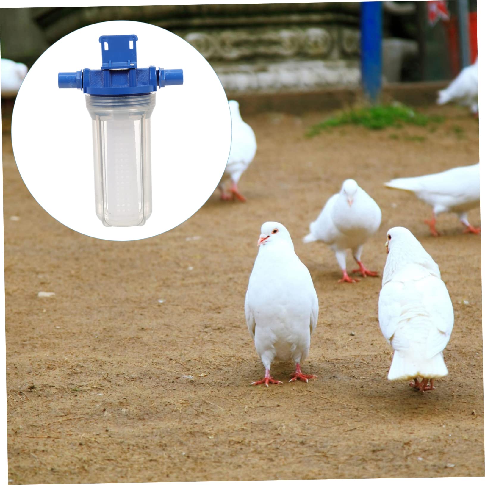 Filtro de Agua para Beber, de Repuesto para Dispensador, Plástico Azul, Mantiene el Agua Fresca para Gallinas y Aves, Uso Agrícola y Hogar