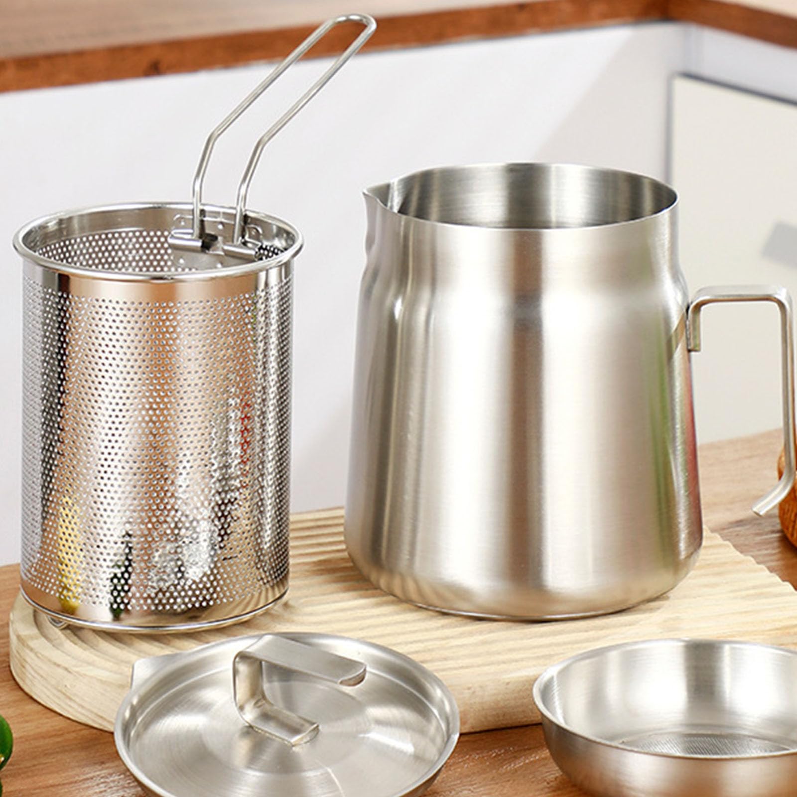 Filtrazione dell'olio professionale con cestello in acciaio inox paraspruzzi, veloce per uso commerciale/domestico commerciale friggitrici cestino