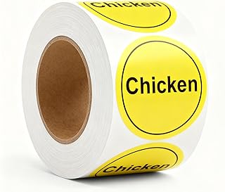 Chicken Stickers Chicken Deli Labels 1 Inch Chicken Food Rotation Retail Package Stickers Roll 500 Pcs Adhesive Labels