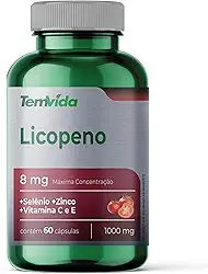 Licopeno 8mg com Selênio, Zinco e Vitaminas C e E - 60 Cápsulas - Tem Vida