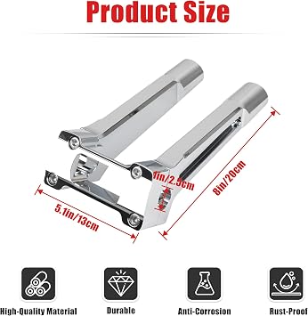 Goldfire Motorcycle Handlebar Risers 8 Straight Handle Bar Riser Extension Kit Fit For Universal 1 inch Handlebars M8 Softail Street Bob Breakout 2018 2019 2020 2021 2022 (Chrome, 8)