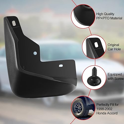 Miniatura 5 de BDFHYK Protectores contra salpicaduras de barro, 4 unidades de protectores de lodo laterales delanteros y traseros compatibles con Honda Accord