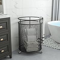 Vista 6 de Colcolo Cesto para ropa sucia, cesta de almacenamiento para cocina, baño, color negro