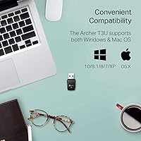Vista 4 de TP-Link Adaptador WiFi USB AC1300 (Archer T3U) - Adaptador de red inalámbrica de doble banda 2.4G/5G para PC de escritorio, MU-MIMO WiFi Dongle, USB
