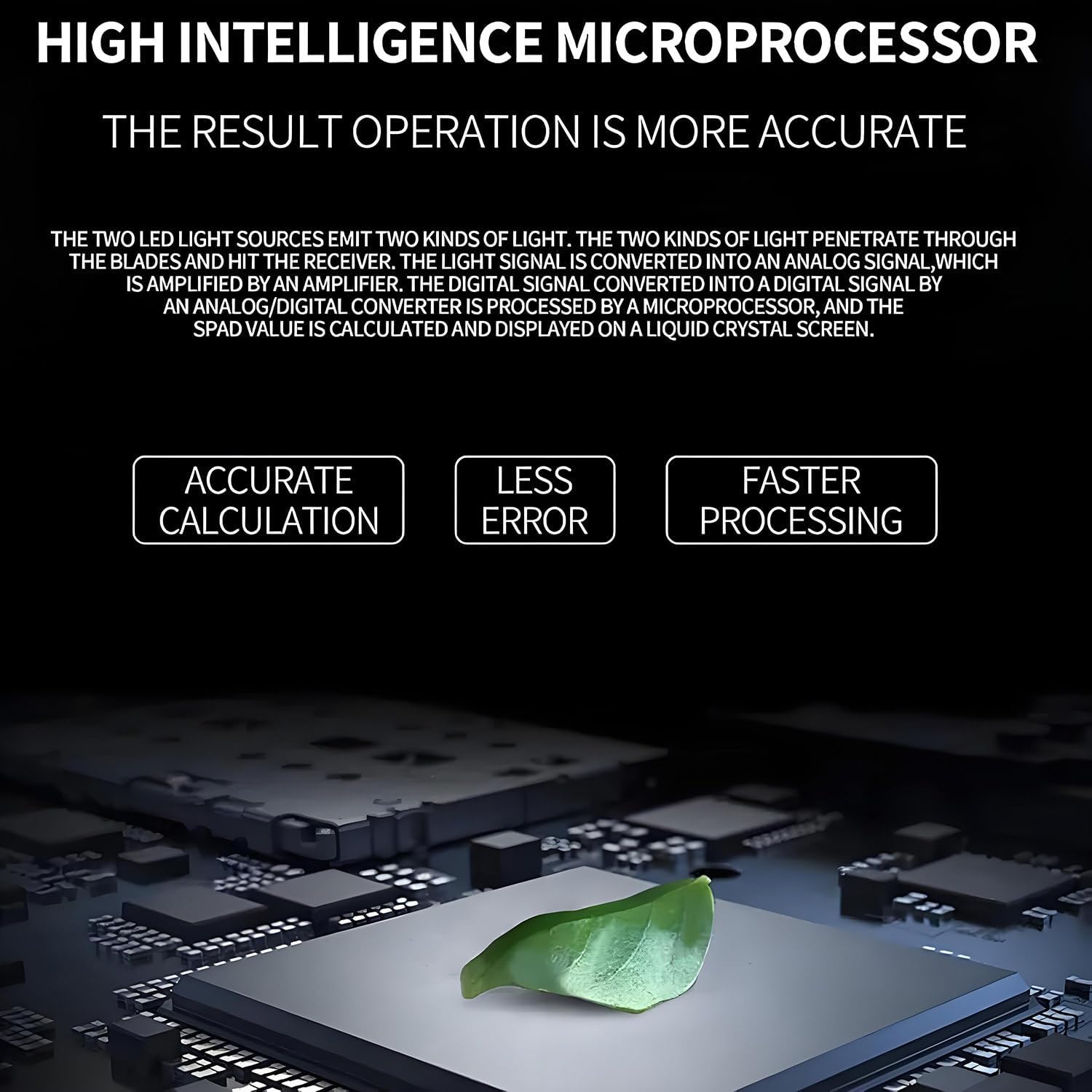 Handheld Chlorophyll Meter for Accurate Spad, for Farmers, Gardeners, and Scientific Research