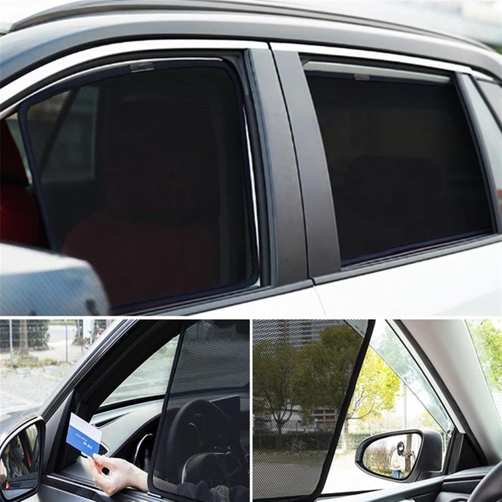 Parasol Coche Delantero para Toyota para RAV4 para XA40 2012-2018 Parasol Magnético para Coche, Parabrisas, Cortina, Parasol para Ventana Trasera Lateral De Bebé sombrilla de Coche(2PCS Triangular)