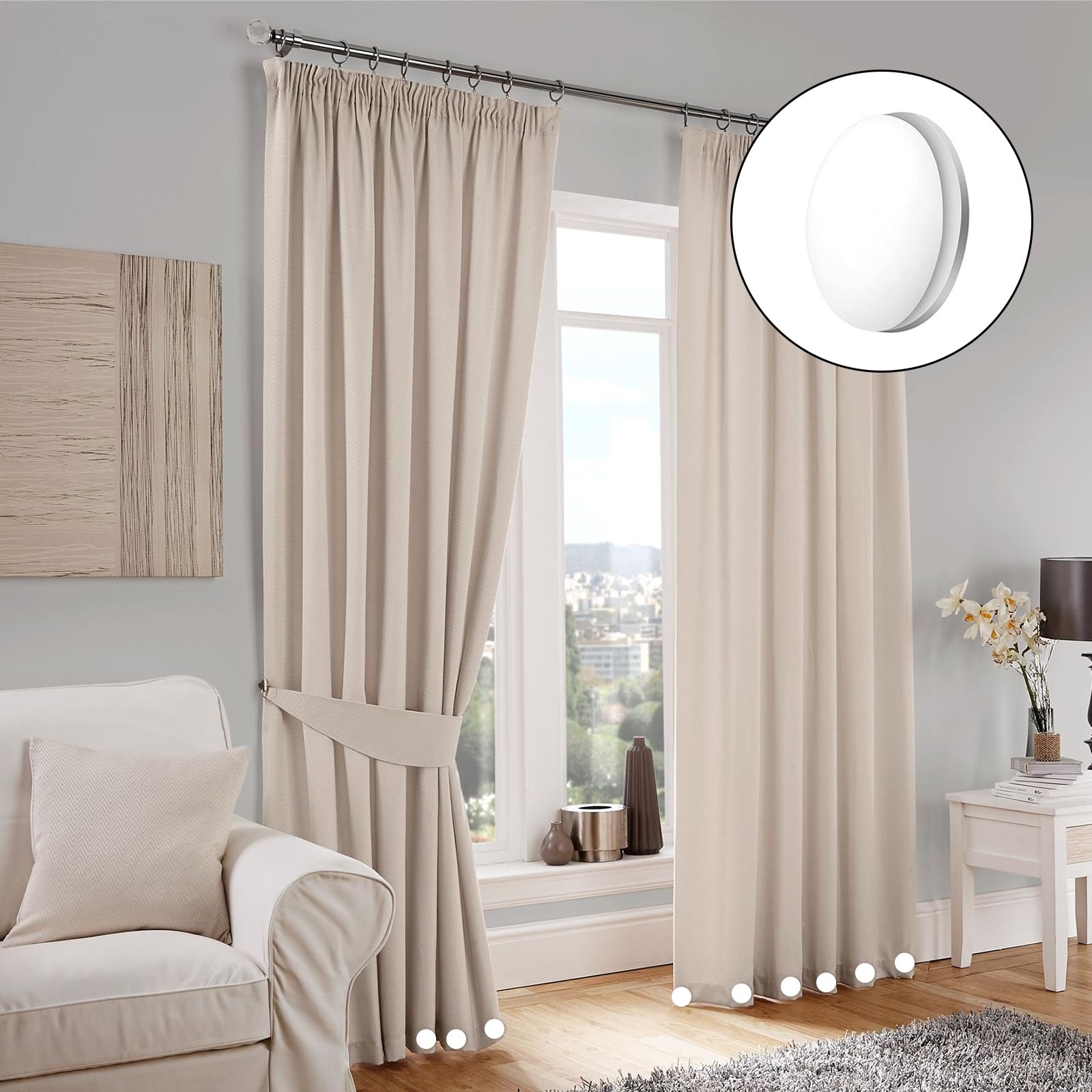 Poids pour Rideaux de Douche Magnétiques Ronds 10 Pièces Blanc