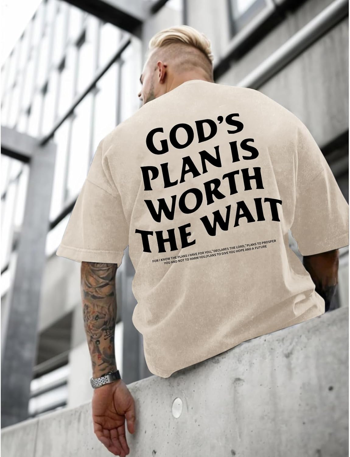 Christian Faith Shirts for Men Jesus God Bible Verse Inspirational Religious Graphic Tees Acid Wash Vintage Tshirt - Image 3
