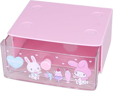Roffatide Cartoon Melody Desktop Desk Office Supplies Container Pen Holder for Desk Cute Pencil Cup Pot Makeup Brush Holder Mini Box Pink