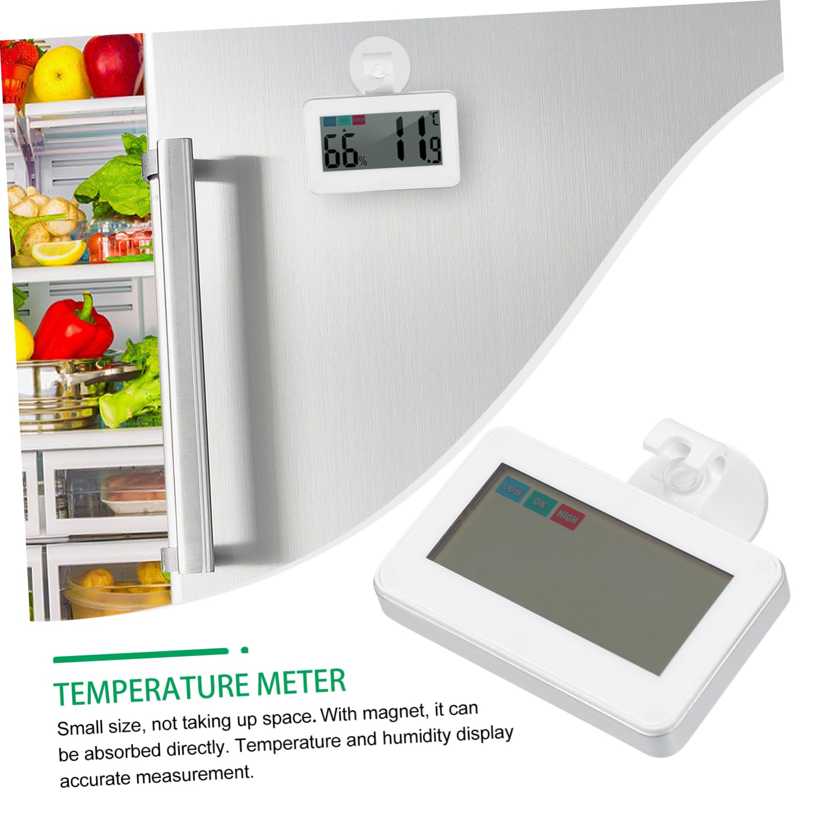 TOPBATHY 3 Pz termometro igrometro misuratore di temperatura da tavolo frigobar warehouse wharehouse misuratore di umidità sensore di temperatura mini addominali bianca