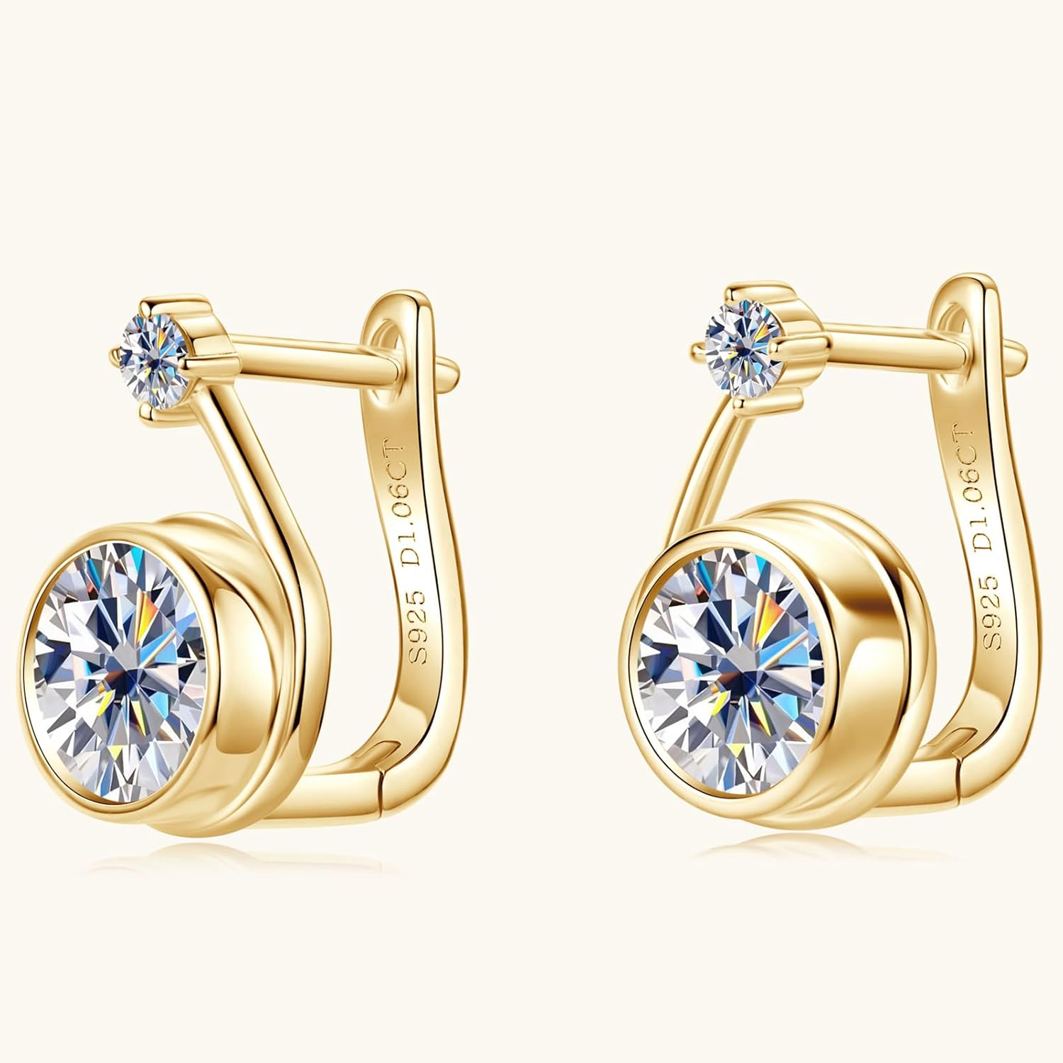 Snail-shaped Moissanite Hoop Earrings for Women, 2.12cttw D Color VVS1 Clarity 925 Sterling Silver Elegant Earrings for Wife Mom Birthday Holiday Jewelry Gifts - Image 4