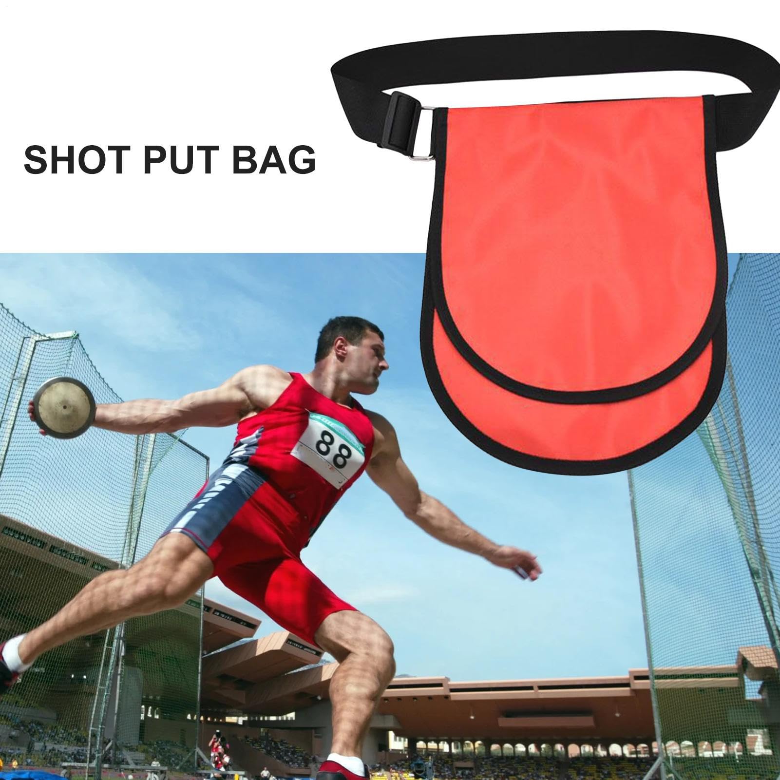 Bolsa para atletismo – Portaletas ajustable para lanzamiento de peso, disco, diseño de tela Oxford, bolsa de equipamiento deportivo portátil | que transportan de entrenamiento — view 2
