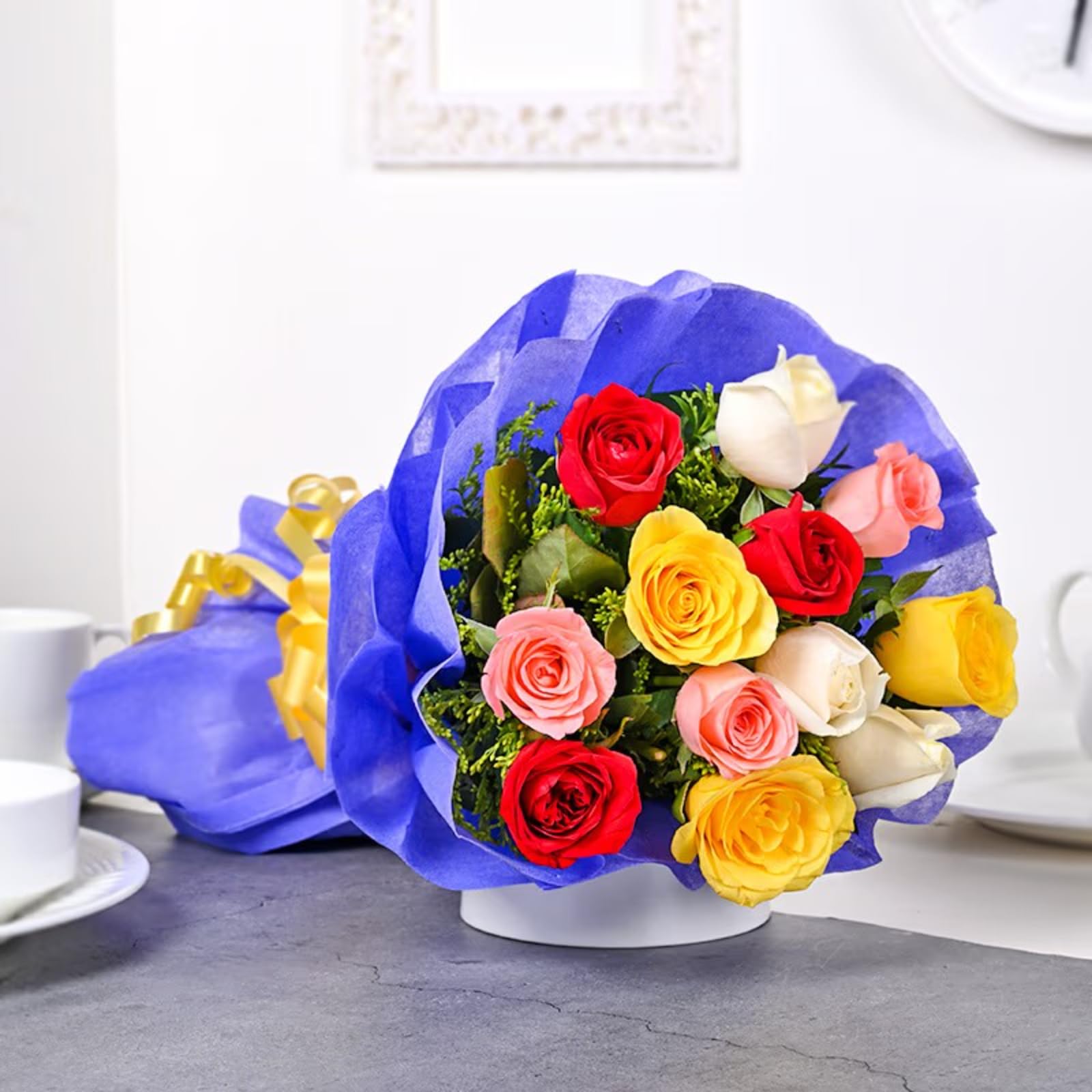 FlowerAura Fresh Live Flower Bouquet of 12 Mix Rose Flowers For Birthday Gift, Anniversary Gift, Wedding Gift, Congratulations Gift & Gift For Special Occasions (Same Day Delivery) (B09XVJ51JM) Amazon Price History, Amazon Price Tracker