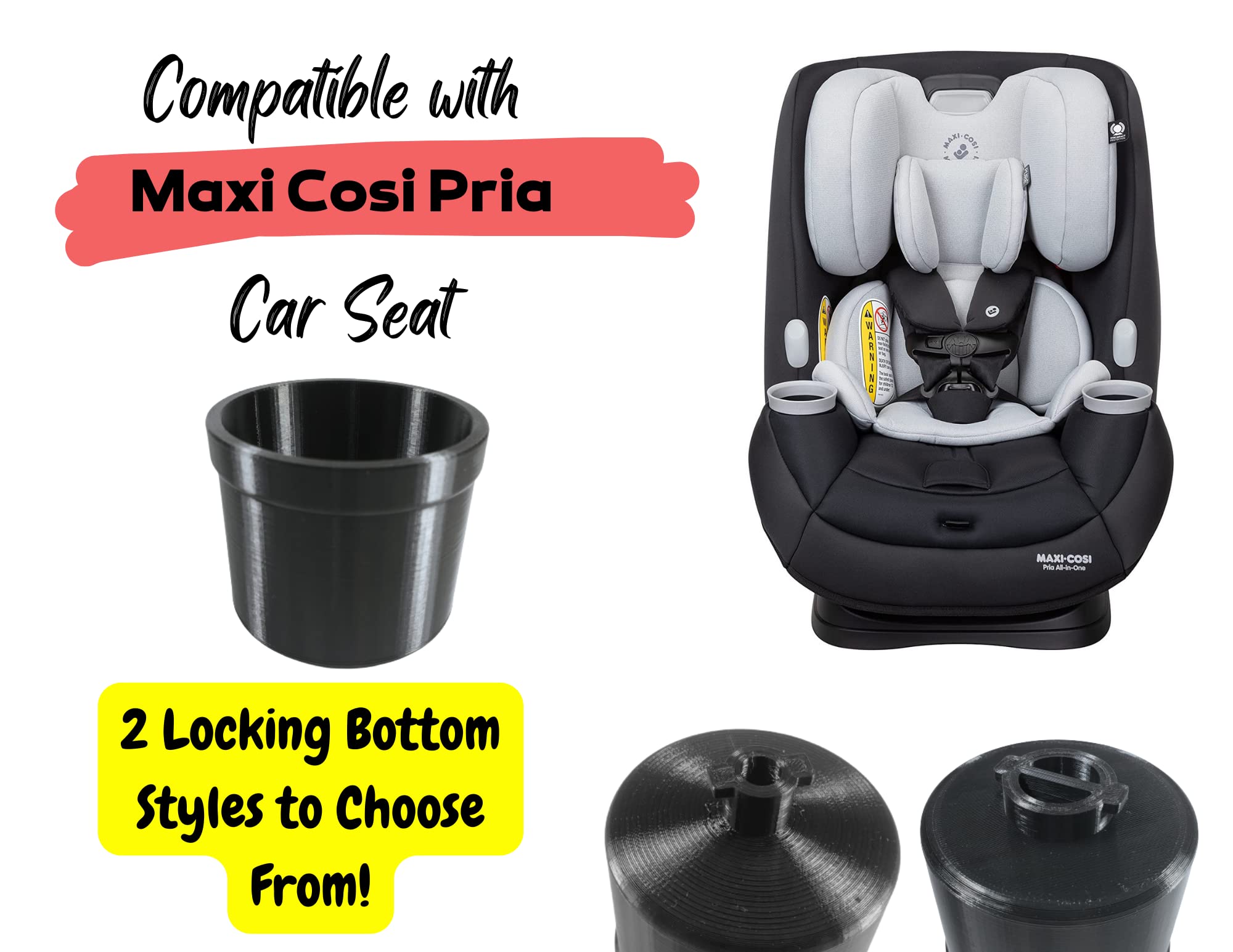 Amazon.com: Cup Holder Replacement for Maxi COSI Pria All-in-One Car Seat  (Single 1 Cup Holder) (Style #4) : Baby