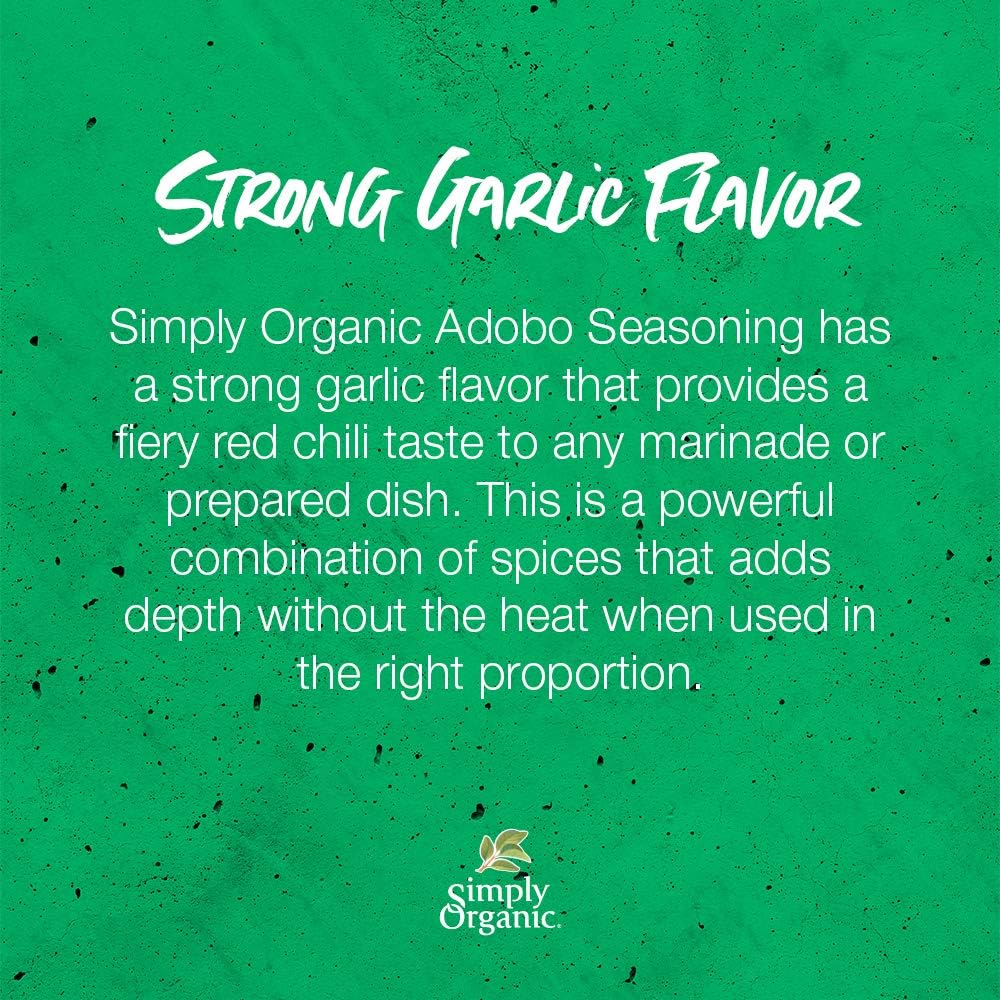 Simply Organic Adobo Seasoning, Certified Organic, Non-GMO | 4.41 oz | Pack of 6