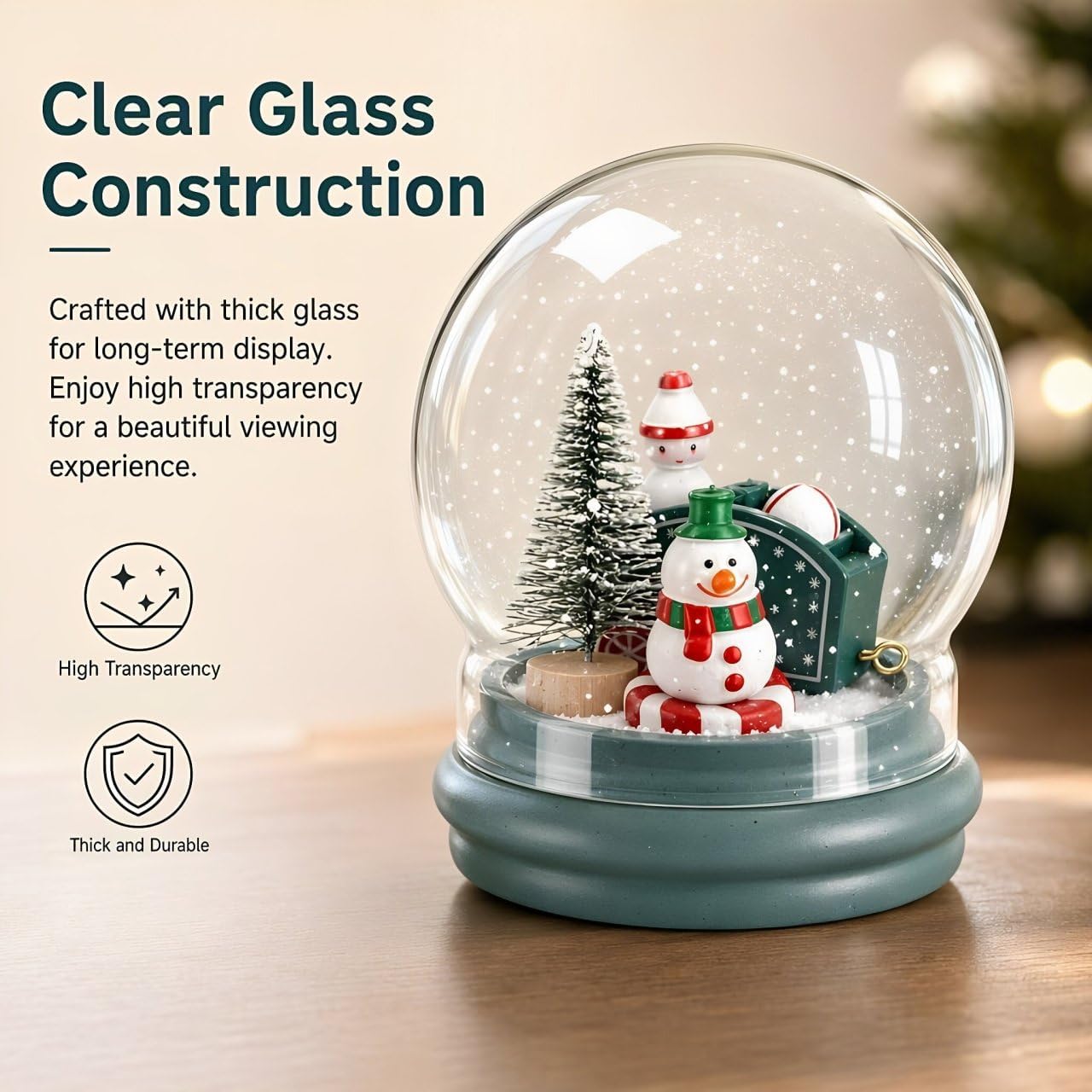DIY Glass Snow Globe Kit for Home Decor Sturdy Empty Globe for Adults and Repair image 4