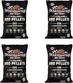 Bear Mountain BBQ Premium All Natural Hardwood Red and White Oak Wood Chip Pellets for Outdoor Gas, Charcoal, and Electric Grills, 20 Pounds (4 Pack)