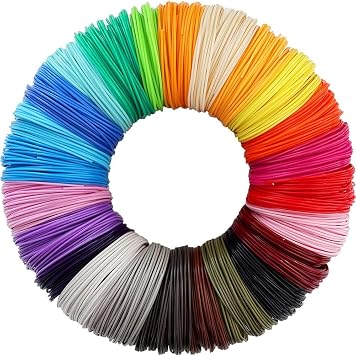 3D Printing Pen, PCL Filament Refill, 1.75mm, Random Colors, 20 Pack, Low Melting Point 70 , Gift for Kids 200 Feet