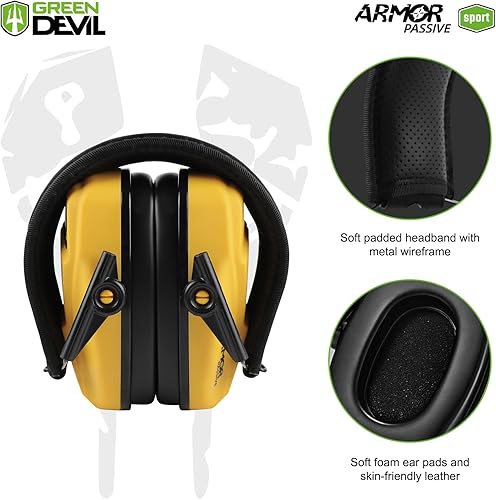 Miniatura 3 de GREEN DEVIL Reducción de ruido Protección auditiva Orejeras de seguridad pasiva Auriculares delgados para disparar rango de pistola